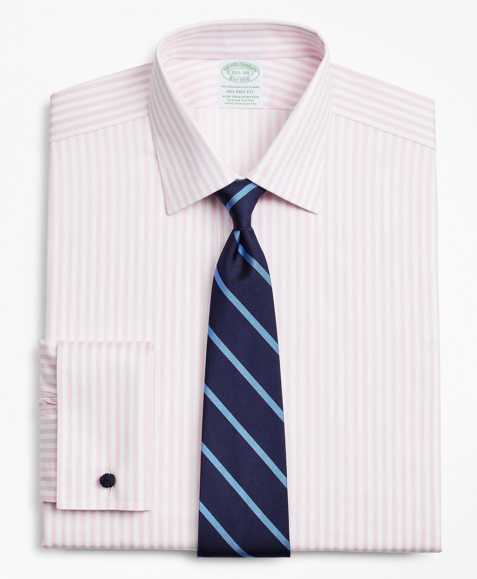 White Twill Dress Shirt with French Cuff