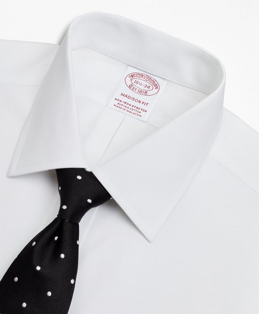Stretch Madison Relaxed-Fit Dress Shirt, Non-Iron Poplin Ainsley Collar, image 2