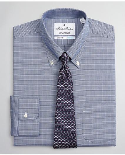 Regent Regular-Fit Dress Shirt, Performance Non-Iron with COOLMAX®, Button-Down Collar Twill Check, image 1