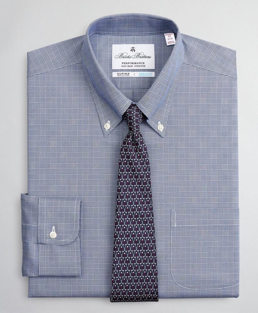 Madison Relaxed-Fit Dress Shirt, Performance Non-Iron with COOLMAX®, Button-Down Collar Twill Check, image 1