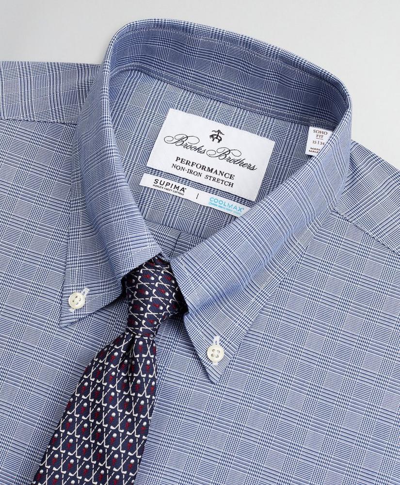 Soho Extra-Slim Fit Dress Shirt, Performance Non-Iron with COOLMAX®, Button-Down Collar Twill Check, image 2