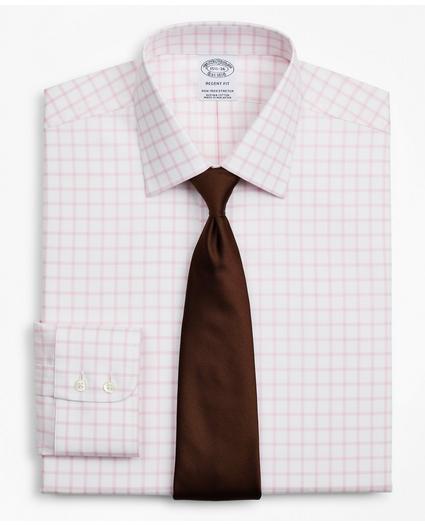 Stretch Regent Regular-Fit Dress Shirt, Non-Iron Twill Ainsley Collar Grid Check, image 1
