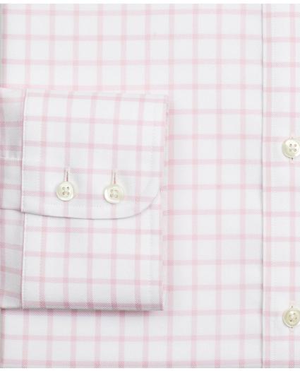Stretch Regent Regular-Fit Dress Shirt, Non-Iron Twill Ainsley Collar Grid Check, image 3
