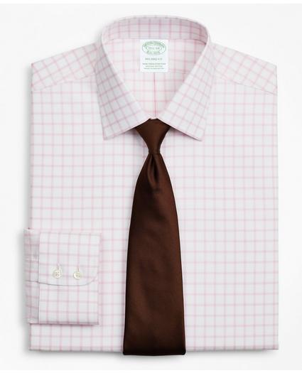 Stretch Milano Slim-Fit Dress Shirt, Non-Iron Twill Ainsley Collar Grid Check, image 1