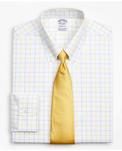 Stretch Regent Regular-Fit Dress Shirt, Non-Iron Poplin Button-Down Collar Double-Grid Check, image 1