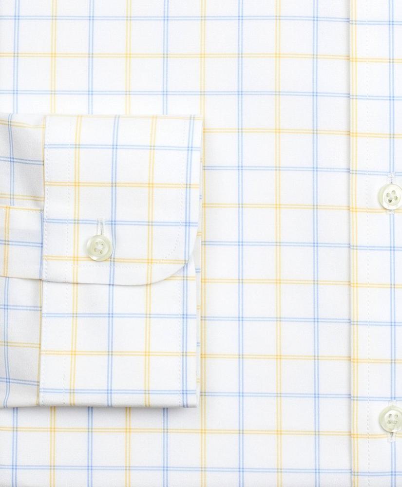 Stretch Regent Regular-Fit Dress Shirt, Non-Iron Poplin Button-Down Collar Double-Grid Check, image 3