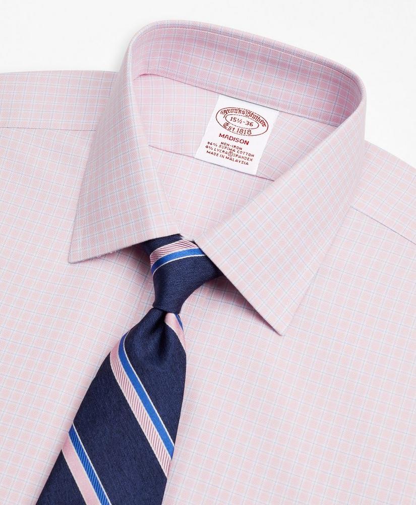 Stretch Madison Relaxed-Fit Dress Shirt, Non-Iron Royal Oxford Ainsley Collar Check, image 2