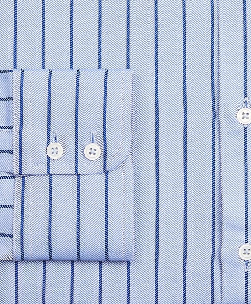 Luxury Collection Madison Relaxed-Fit Dress Shirt, Franklin Spread Collar Herringbone Stripe, image 3