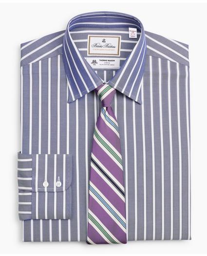 Luxury Collection Madison Relaxed-Fit Dress Shirt, Franklin Spread Collar Herringbone Wide Stripe, image 1