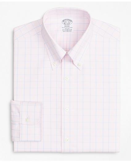 Stretch Regent Regular-Fit Dress Shirt, Non-Iron Pinpoint Button-Down Collar Glen Plaid, image 4