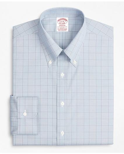 Stretch Madison Relaxed-Fit Dress Shirt, Non-Iron Pinpoint Button-Down Collar Glen Plaid, image 4