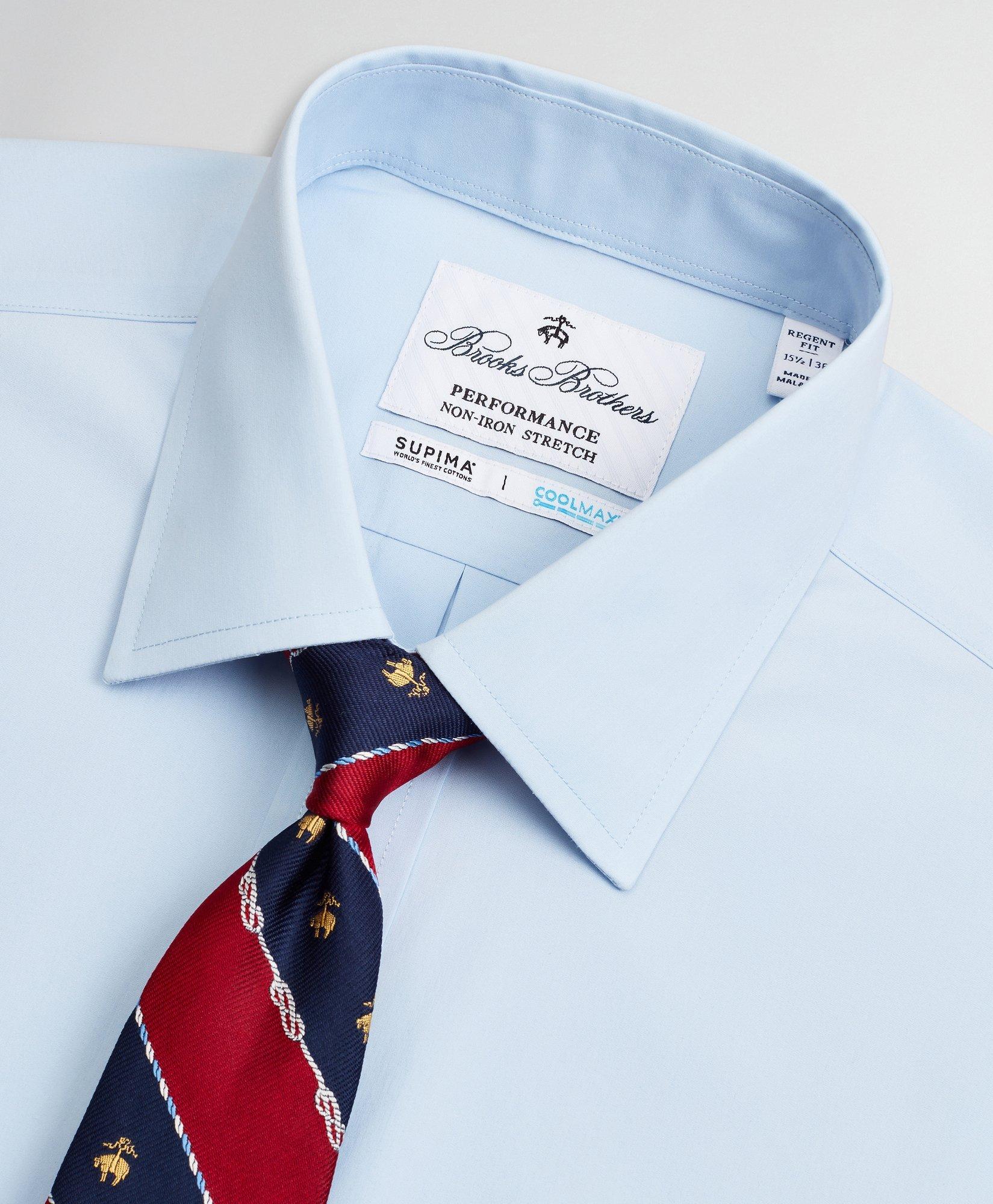 Regent Regular-Fit Dress Shirt, Performance Non-Iron with COOLMAX®, Ainsley  Collar Twill