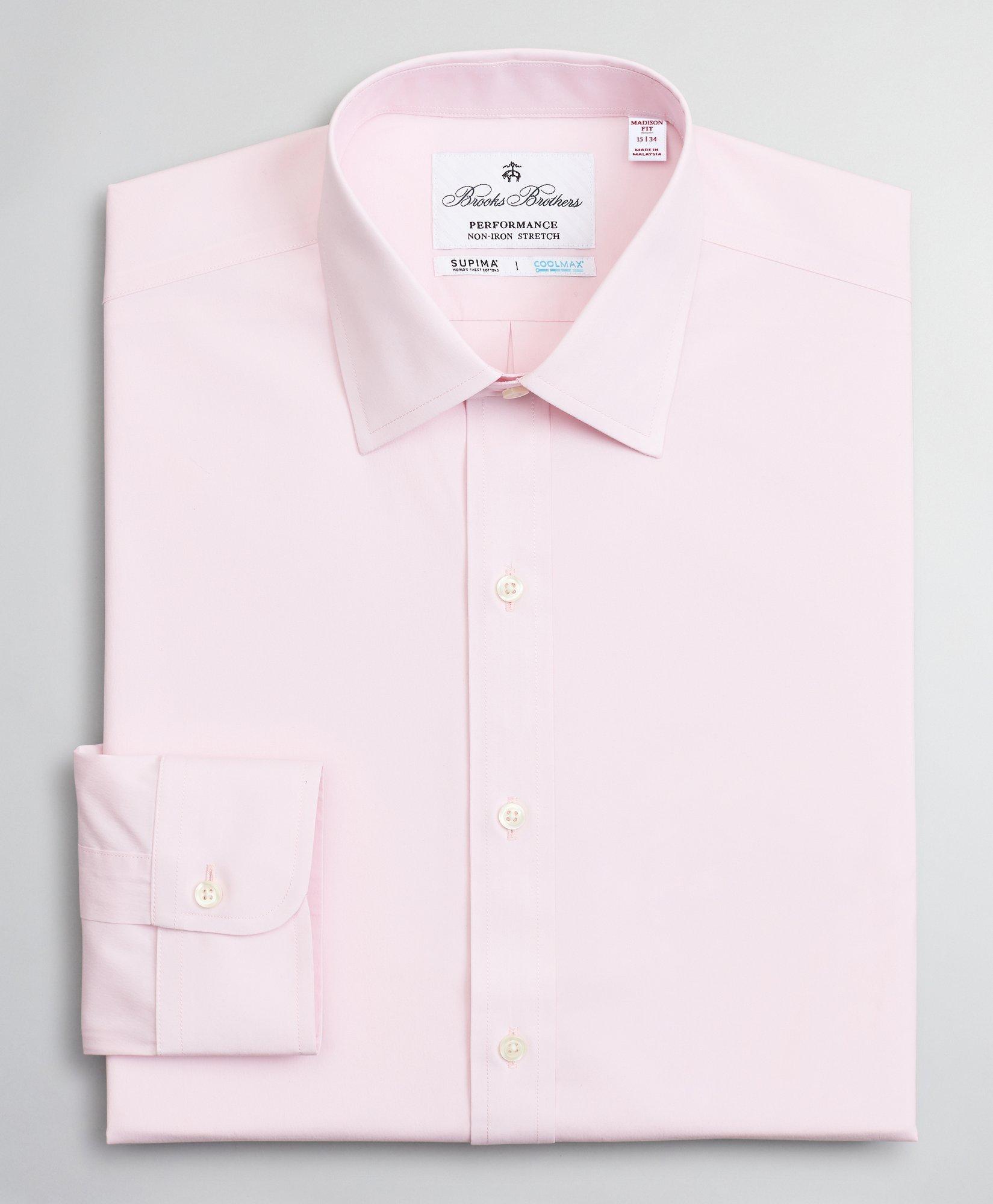 Madison Relaxed-Fit Dress Shirt, Performance Non-Iron with COOLMAX®,  Ainsley Collar Twill