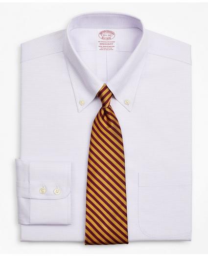 Stretch Madison Relaxed-Fit Dress Shirt, Non-Iron Twill Button-Down Collar Micro-Check, image 1