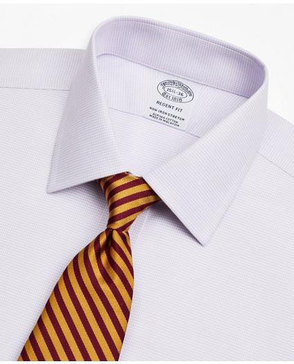 Stretch Regent Regular-Fit Dress Shirt, Non-Iron Twill Ainsley Collar Micro-Check, image 2
