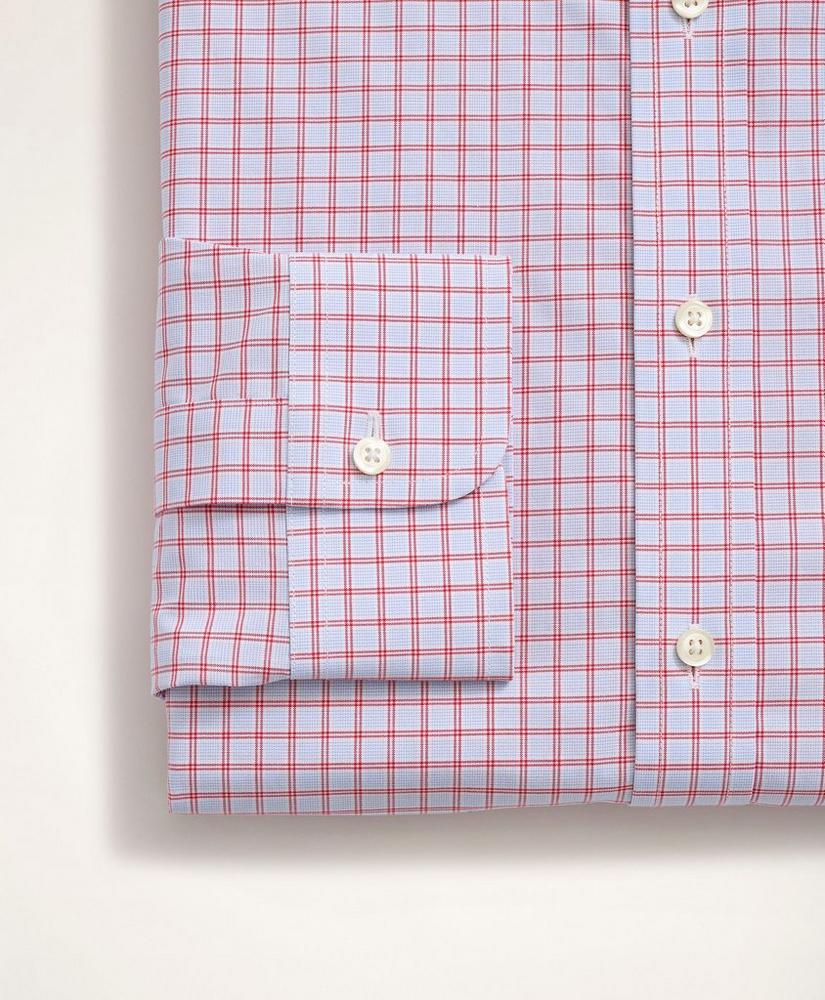 Stretch Regent Regular-Fit Dress Shirt, Non-Iron Poplin Button-Down Collar Grid Check, image 4