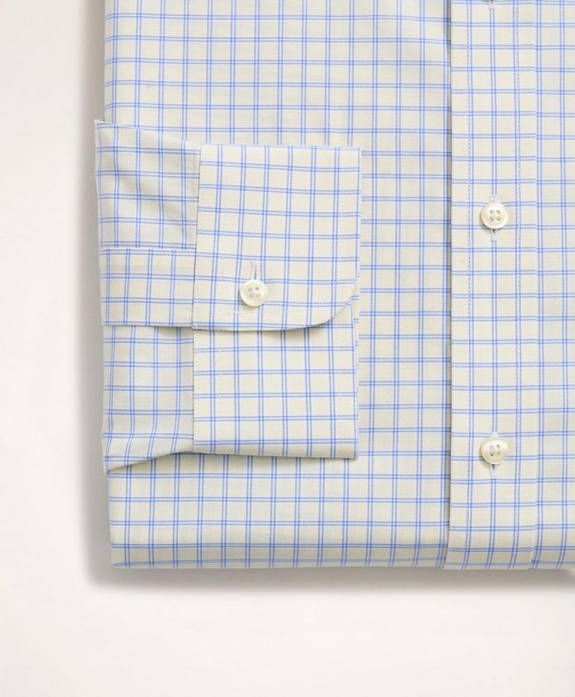 Stretch Regent Regular-Fit Dress Shirt, Non-Iron Poplin Button-Down Collar Grid Check, image 4