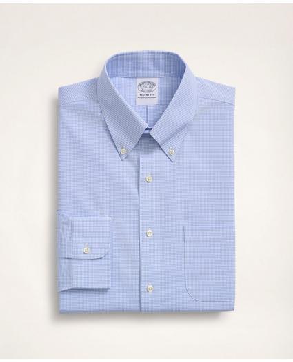 Stretch Regent Regular-Fit Dress Shirt, Non-Iron Poplin Button-Down Collar Micro-Check, image 1