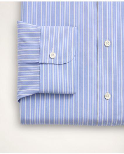 Stretch Regent Regular-Fit Dress Shirt, Non-Iron Poplin Button-Down Collar Ground Alternating Stripe, image 4