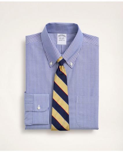 Stretch Regent Regular-Fit Dress Shirt, Non-Iron Poplin Button-Down Collar Ground Stripe, image 1