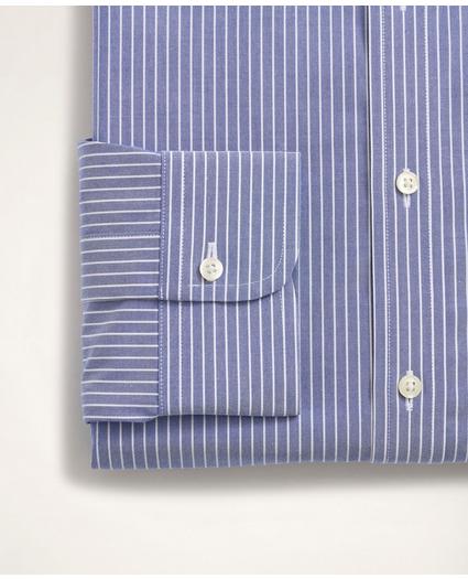 Stretch Regent Regular-Fit Dress Shirt, Non-Iron Poplin Button-Down Collar Ground Stripe, image 4