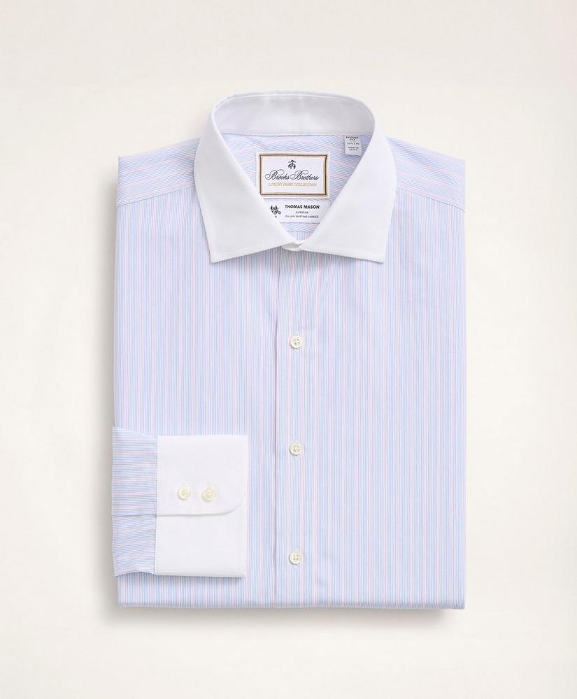 Brooks Brothers x Thomas Mason® Regent Regular-Fit Dress Shirt, Poplin English Collar Multi-Stripe, image 1