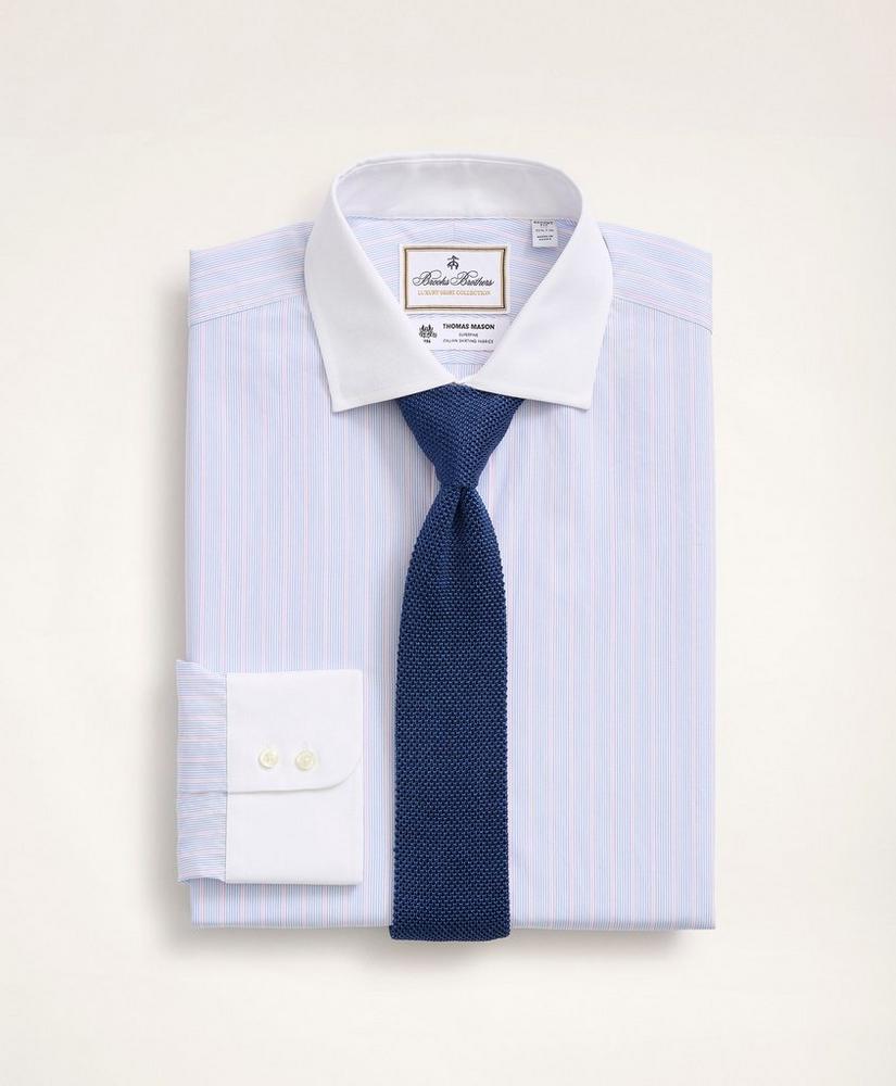 Brooks Brothers x Thomas Mason® Regent Regular-Fit Dress Shirt, Poplin English Collar Multi-Stripe, image 3