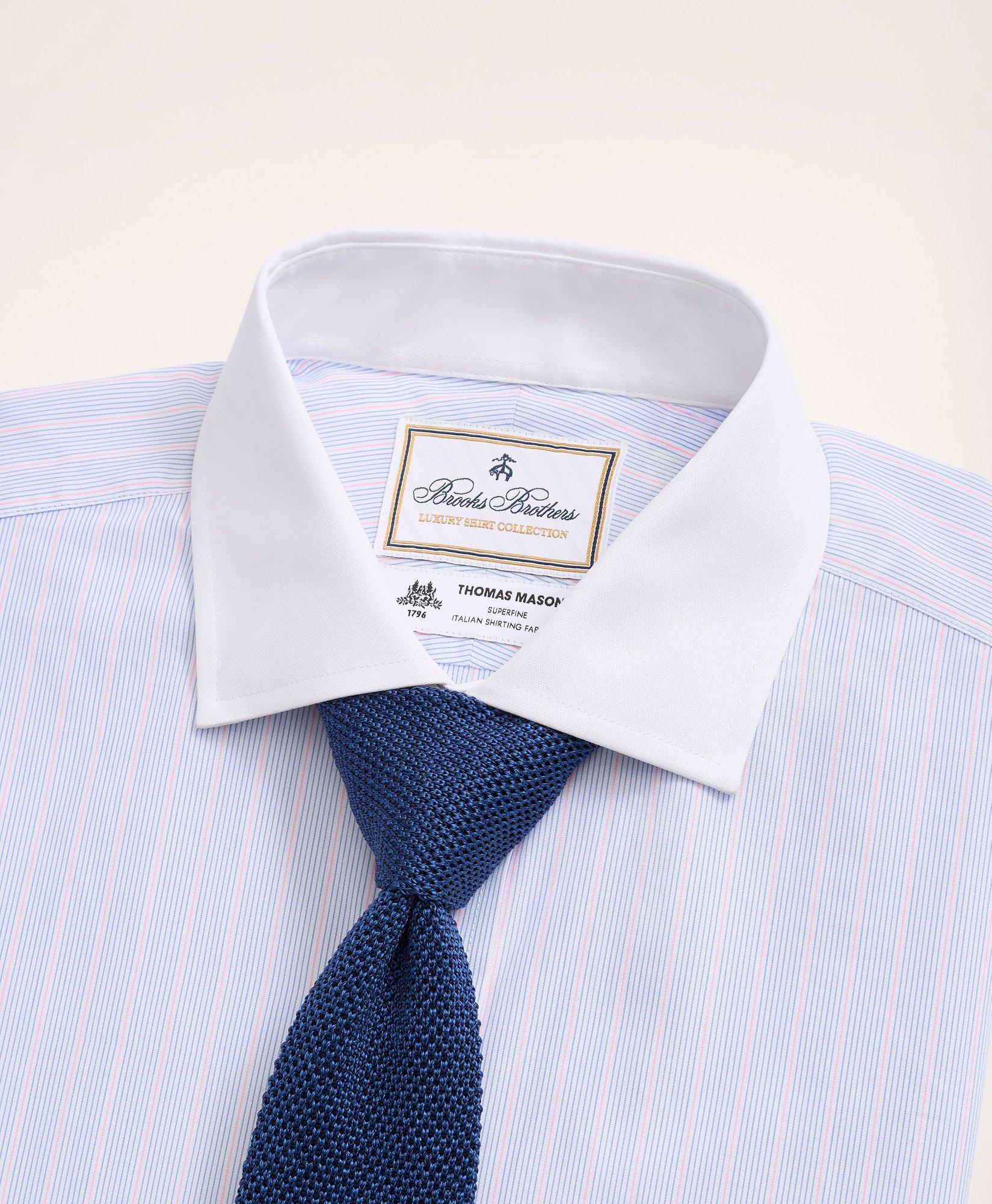 Brooks Brothers x Thomas Mason® Regent Regular-Fit Dress Shirt, Poplin  English Collar Multi-Stripe