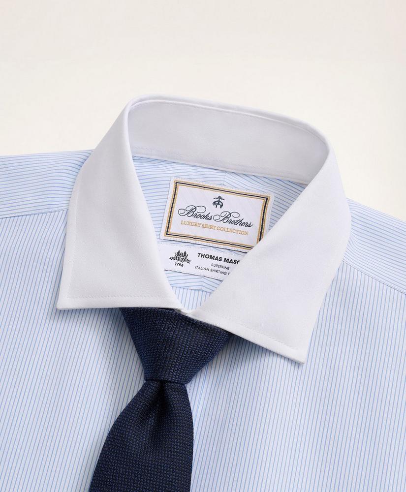 Brooks Brothers x Thomas Mason® Regent Regular-Fit Dress Shirt, Poplin English Collar Pinstripe, image 2