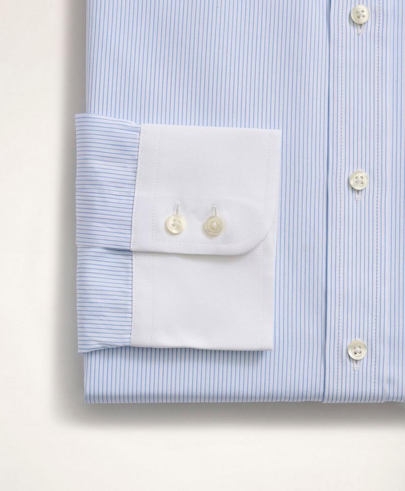 Brooks Brothers x Thomas Mason® Regent Regular-Fit Dress Shirt, Poplin English Collar Pinstripe, image 4