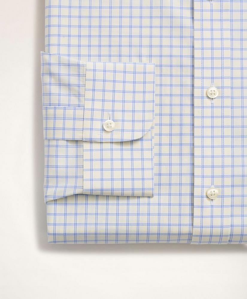 Stretch Madison Relaxed-Fit Dress Shirt, Non-Iron Poplin Button-Down Collar Grid Check, image 4