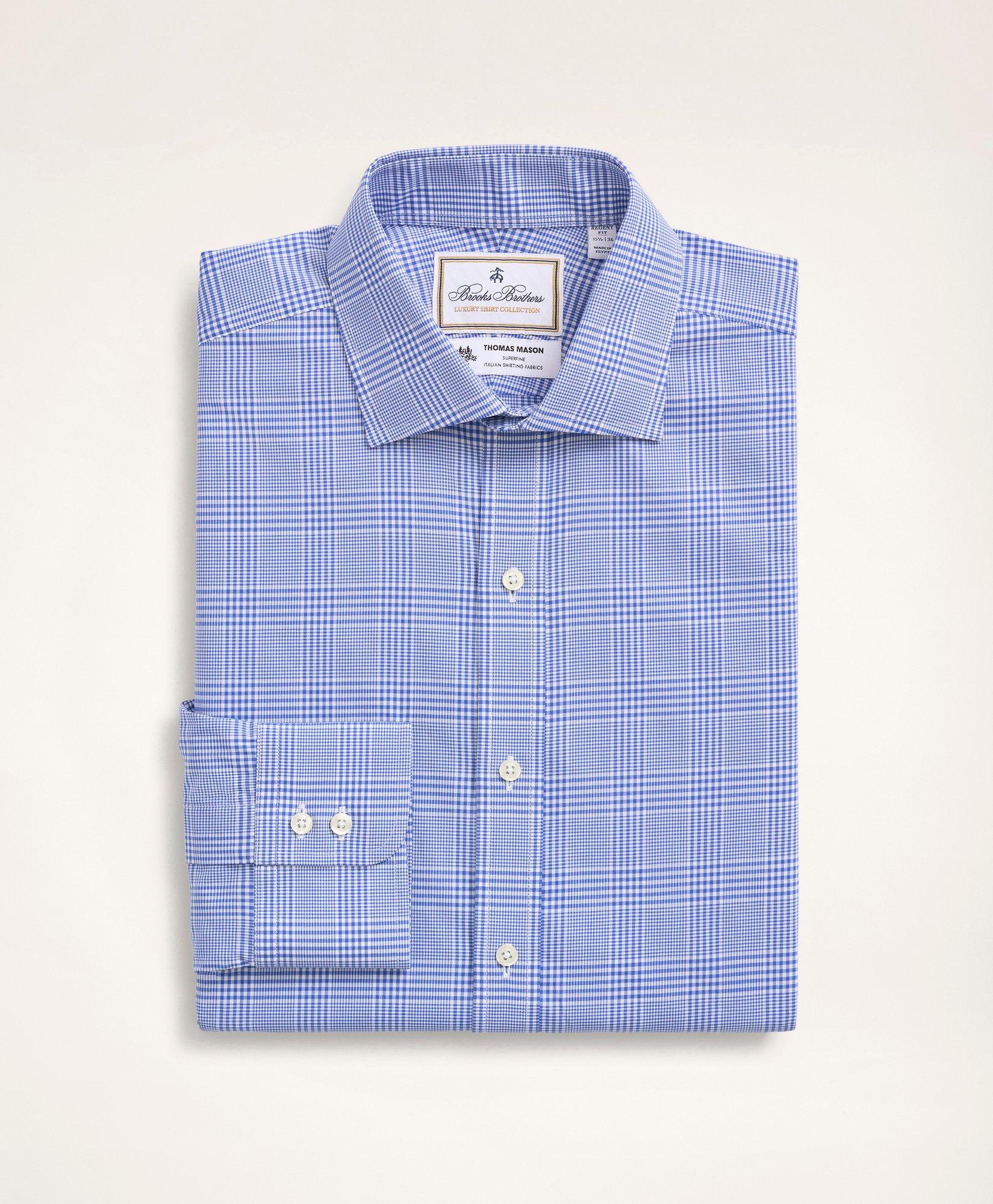 Brooks Brothers x Thomas Mason® Regent Regular-Fit Dress Shirt, Poplin English Collar Bold Check, image 1