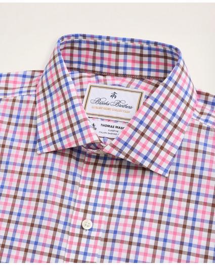 Brooks Brothers x Thomas Mason® Regent Regular-Fit Dress Shirt, Poplin English Collar Multi-Windowpane, image 3