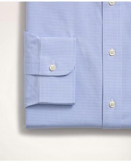 Stretch Milano Slim-Fit Dress Shirt, Non-Iron Poplin Button-Down Collar Micro-Check, image 4