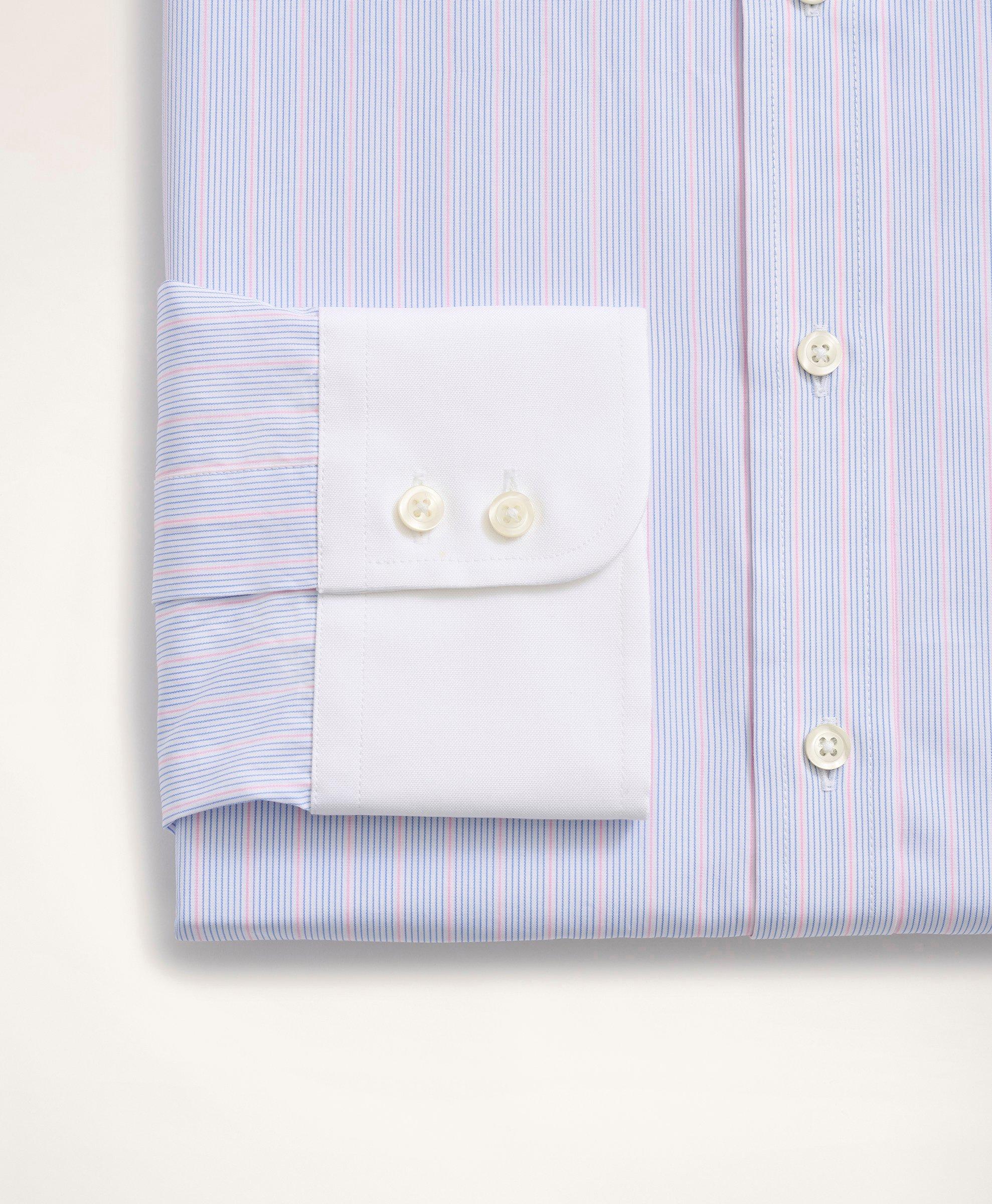 Brooks Brothers x Thomas Mason® Madison Relaxed-Fit Dress Shirt, Poplin  English Collar Multi-Stripe