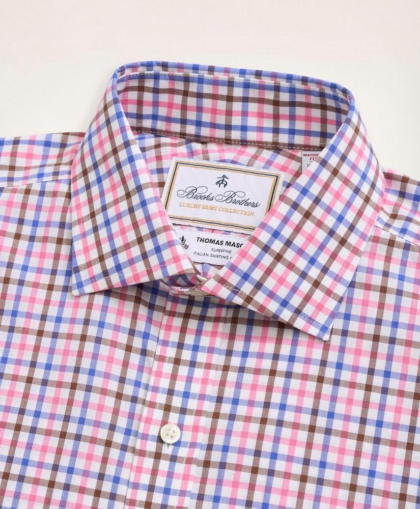 Brooks Brothers x Thomas Mason® Madison Relaxed-Fit Dress Shirt, Poplin English Collar Multi-Windowpane, image 3