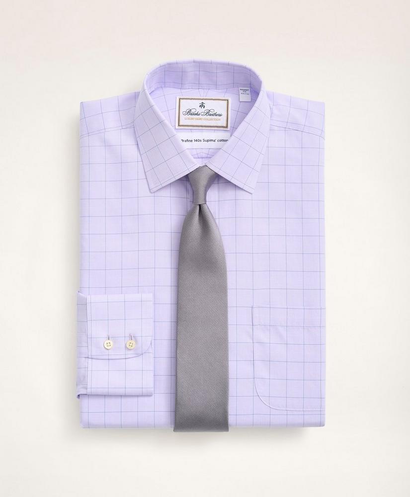Regent Regular-Fit Dress Shirt, Non-Iron Ultrafine Twill Ainsley Collar Grid Check, image 1