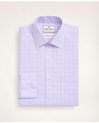 Regent Regular-Fit Dress Shirt, Non-Iron Ultrafine Twill Ainsley Collar Grid Check, image 3