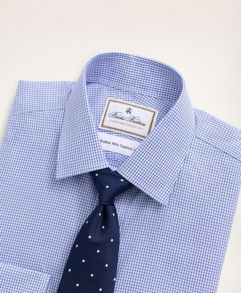 Madison Relaxed-Fit Dress Shirt, Non-Iron Ultrafine Twill Ainsley Collar Micro-Check, image 2