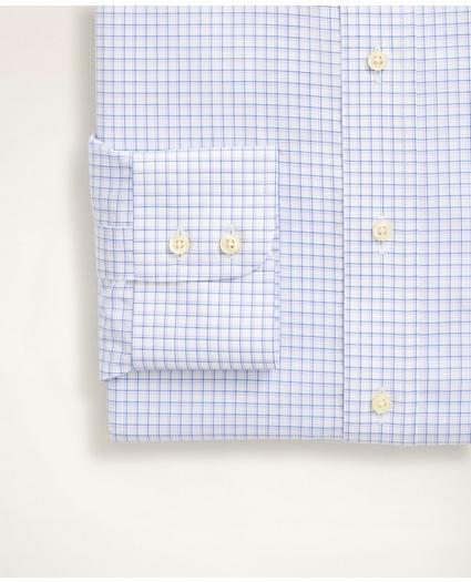 Madison Relaxed-Fit Dress Shirt, Non-Iron Ultrafine Twill Ainsley Collar Double-Grid Check, image 3