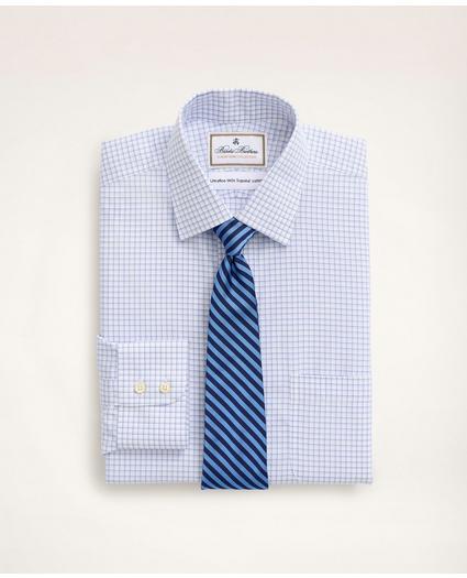 Milano Slim-Fit Dress Shirt, Non-Iron Ultrafine Twill Ainsley Collar Double-Grid Check, image 1