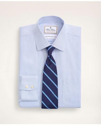 Milano Slim-Fit Dress Shirt, Non-Iron Ultrafine Twill Ainsley Collar Triple Stripe, image 1