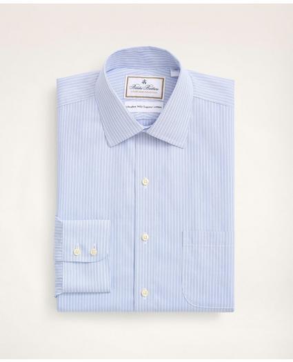 Milano Slim-Fit Dress Shirt, Non-Iron Ultrafine Twill Ainsley Collar Triple Stripe, image 3