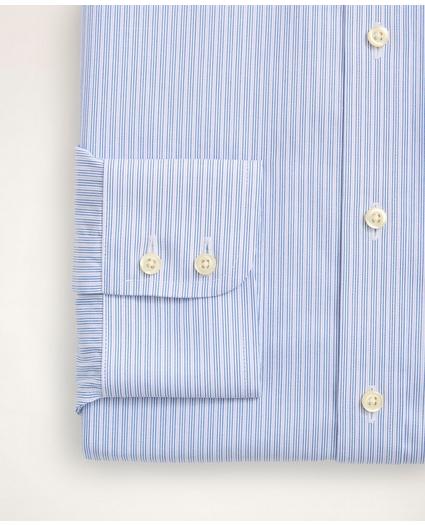 Milano Slim-Fit Dress Shirt, Non-Iron Ultrafine Twill Ainsley Collar Triple Stripe, image 4