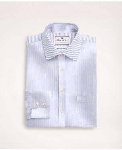 Milano Slim-Fit Dress Shirt, Non-Iron Ultrafine Twill Ainsley Collar Stripe, image 4