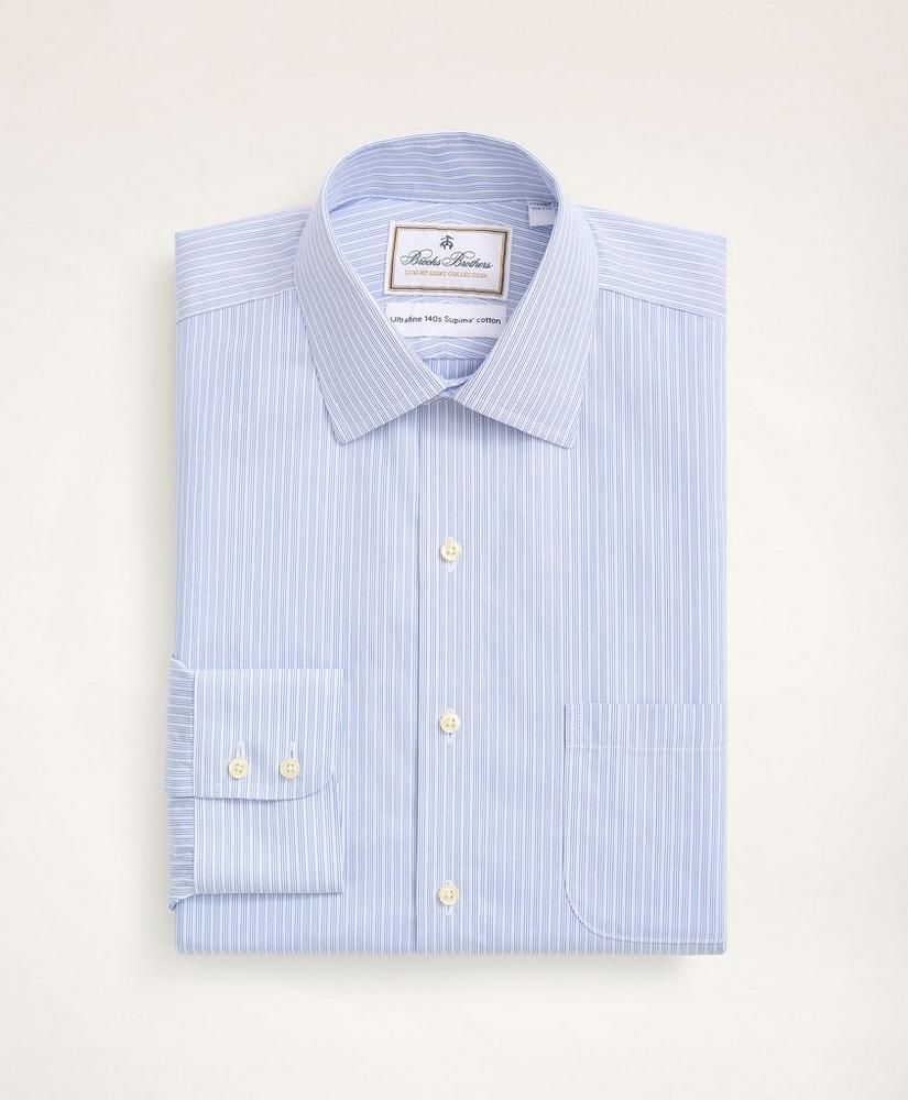 Madison Relaxed-Fit Dress Shirt, Non-Iron Ultrafine Twill Ainsley Collar Triple Stripe, image 3