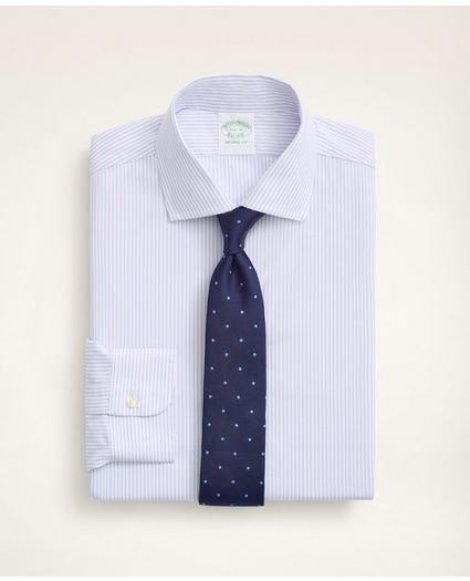 Stretch Milano Slim-Fit Dress Shirt, Non-Iron Royal Oxford English Collar Stripe, image 1