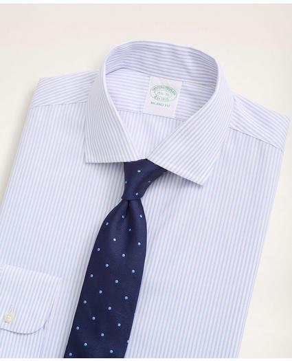 Stretch Milano Slim-Fit Dress Shirt, Non-Iron Royal Oxford English Collar Stripe, image 2