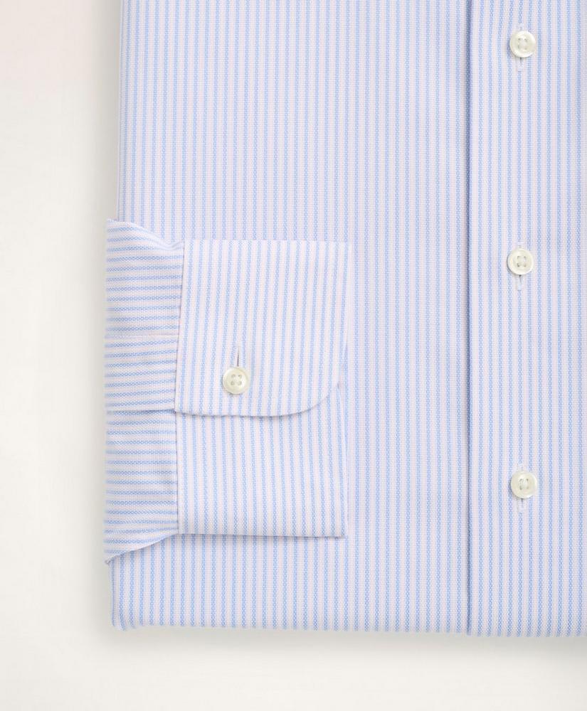 Stretch Milano Slim-Fit Dress Shirt, Non-Iron Royal Oxford English Collar Stripe, image 4