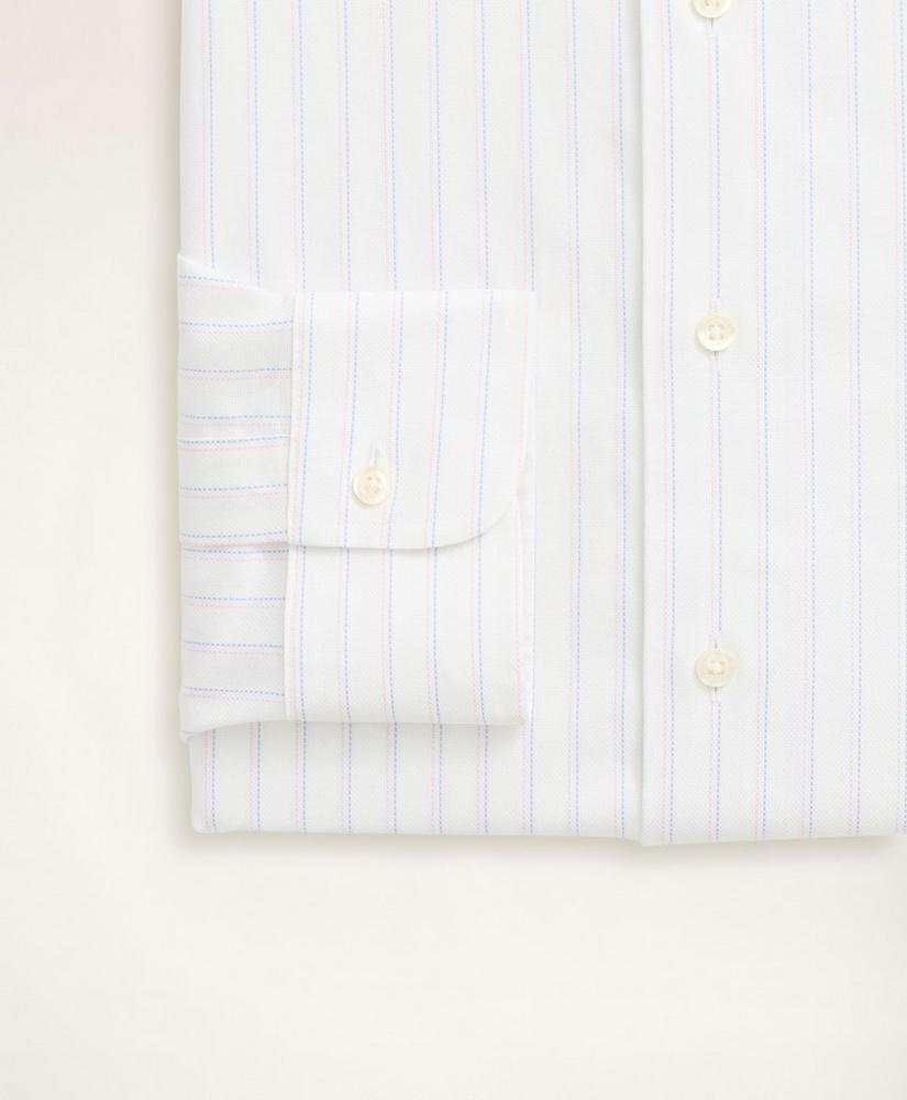 Stretch Milano Slim-Fit Dress Shirt, Non-Iron Royal Oxford Ainsley Collar Pinstripe, image 3